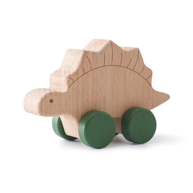 Lot de 4 Jouets Dinosaures en Bois