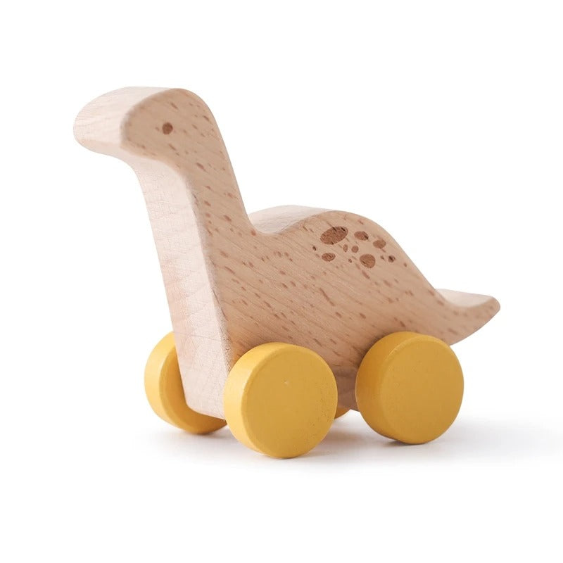 Lot de 4 Jouets Dinosaures en Bois